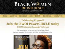 Tablet Screenshot of blackwomenofinfluence.com